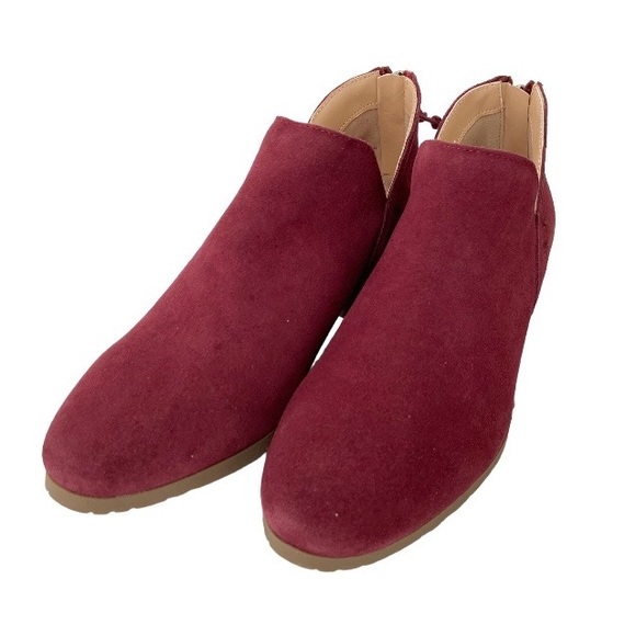 KENNETH COLE REACTION Women's Side Way Booties in Burgundy Suede Size 7M New - Picture 4 of 9